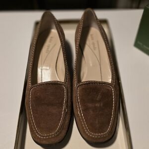 Kate Spade Chocolate Suede Loafers Size 6